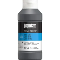 Gesso do farb akrylowych i olejnych - Liquitex - czarne, 237 ml