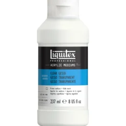 Gesso do farb akrylowych i olejnych - Liquitex - transparentne, 237 ml