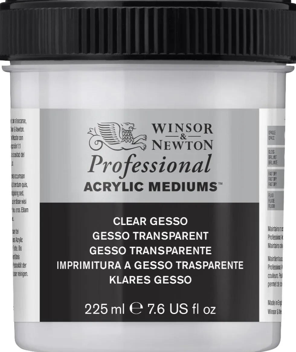 Gesso do farb akrylowych i olejnych Professional - Winsor & Newton - transparentne, 225 ml