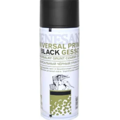 Gesso do farb olejnych i akrylowych w sprayu - Renesans - czarne, 400 ml