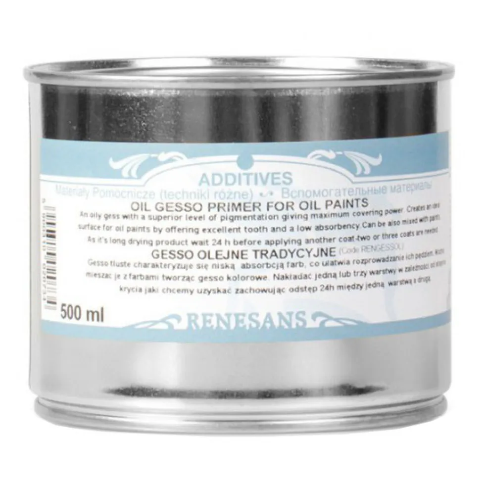 Gesso tradycyjne do farb olejnych - Renesans - 500 ml