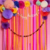 Girlanda Happy Birthday - brokatowa, 18 x 100 cm
