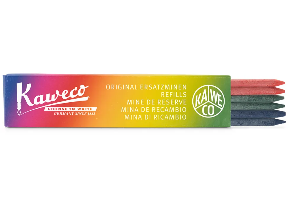 Grafity do ołówka automatycznego 3,2 mm - Kaweco - kolorowe, 6 szt.