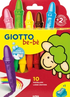 Grube kredki świecowe dla dzieci - Giotto bebe - 10 kolorów