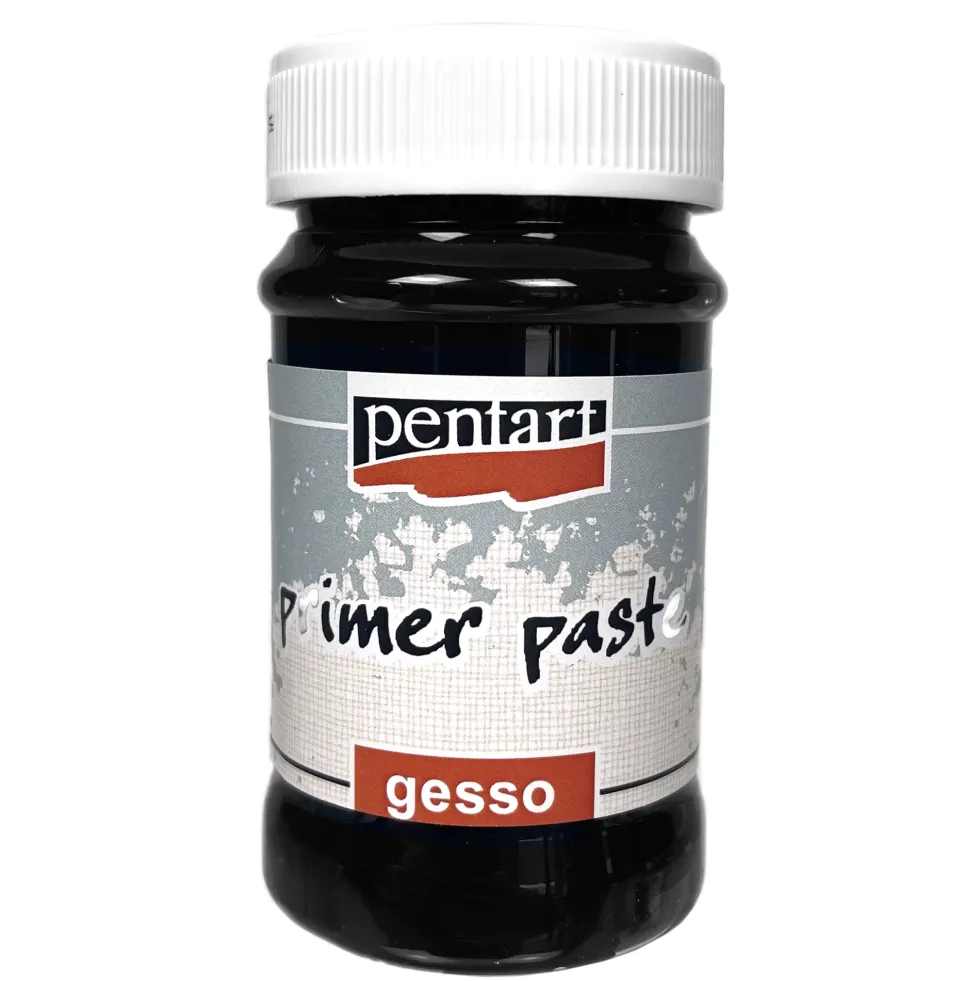 Grunt, podkład Primer Paste Gesso - Pentart - czarny, 100 ml