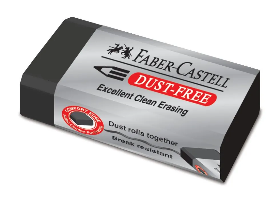 Gumka kauczukowa Dust Free - Faber-Castell - czarna