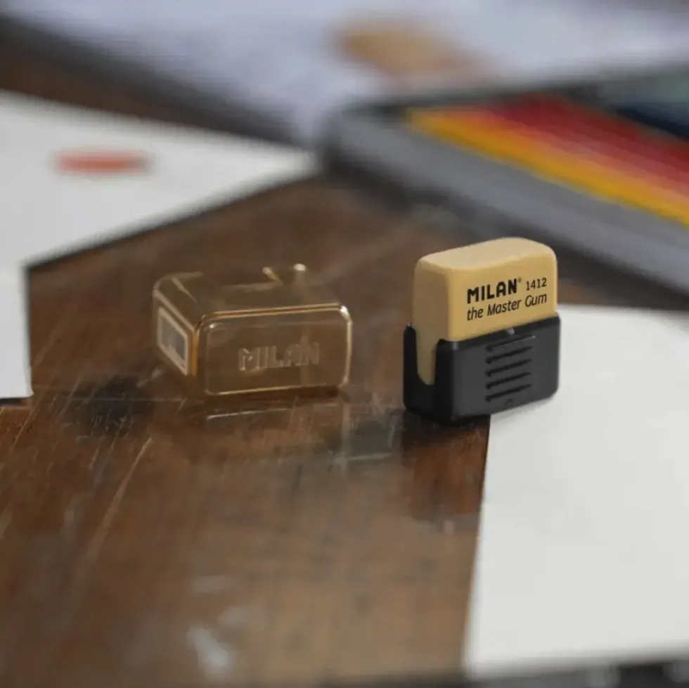 Gumka ołówkowa Master Gum w etui - Milan - kremowa