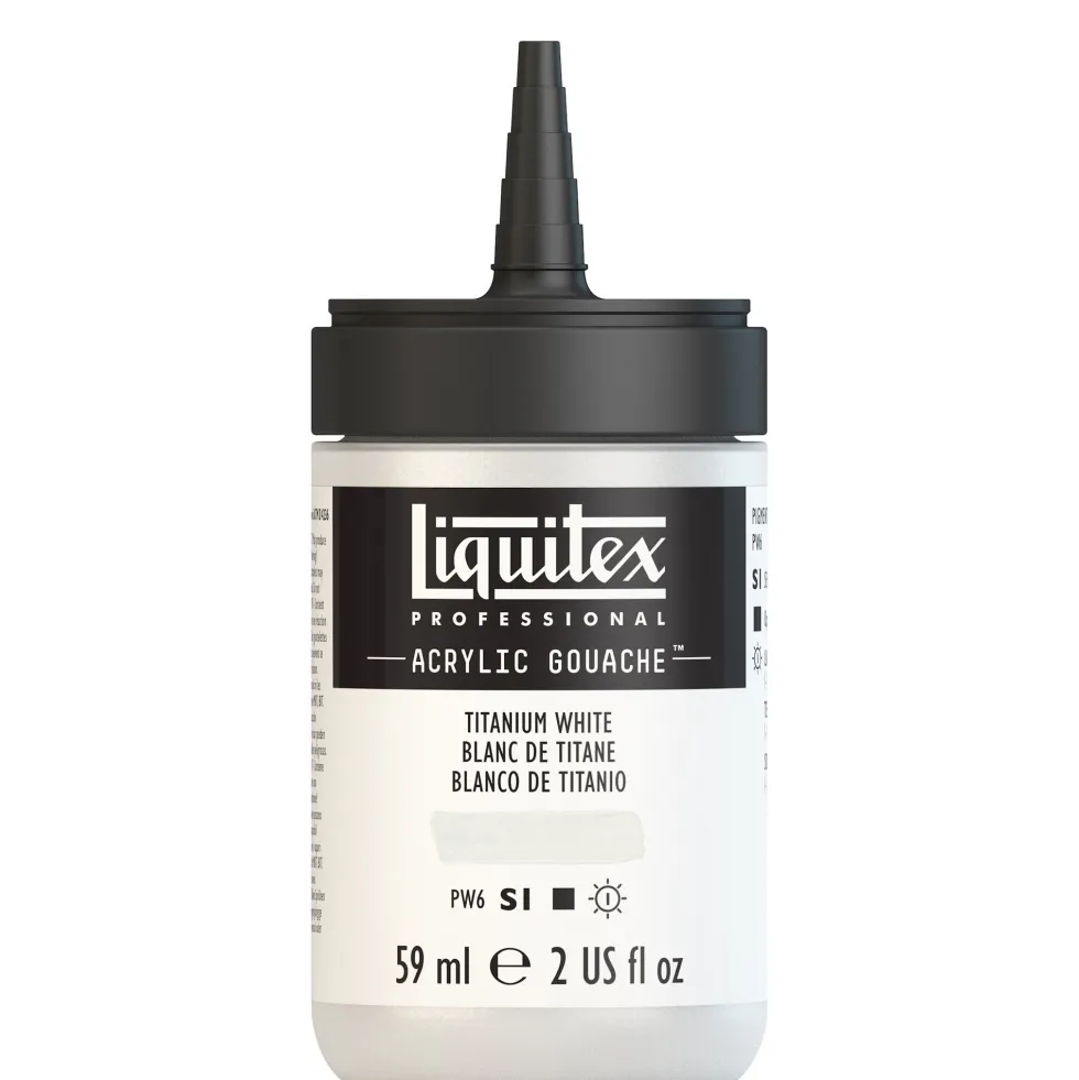 Gwasz akrylowy - Liquitex - Titanium White, 59 ml