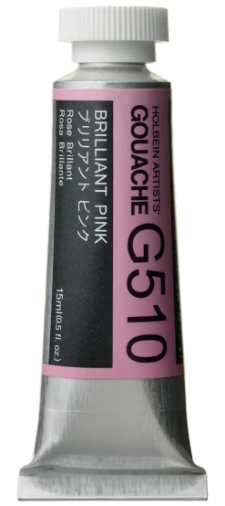 Gwasz Artists’ Gouache - Holbein - Brilliant Pink, 15 ml