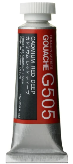 Gwasz Artists’ Gouache - Holbein - Cadmium Red Deep, 15 ml