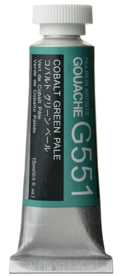 Gwasz Artists’ Gouache - Holbein - Cobalt Green Pale, 15 ml