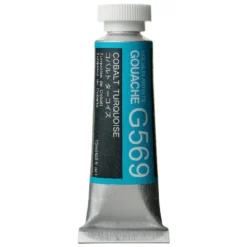 Gwasz Artists’ Gouache - Holbein - Cobalt Turquoise, 15 ml