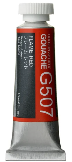 Gwasz Artists’ Gouache - Holbein - Flame Red, 15 ml