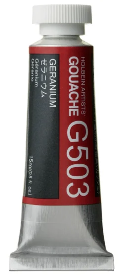 Gwasz Artists’ Gouache - Holbein - Geranium, 15 ml