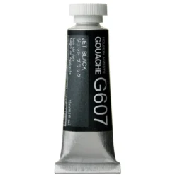 Gwasz Artists’ Gouache - Holbein - Jet Black, 15 ml