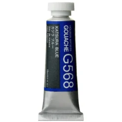 Gwasz Artists’ Gouache - Holbein - Katsura Blue, 15 ml