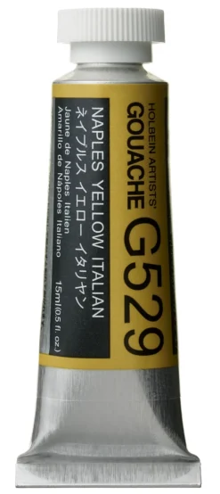 Gwasz Artists’ Gouache - Holbein - Naples Yellow Italian, 15 ml