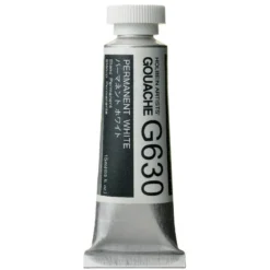 Gwasz Artists’ Gouache - Holbein - Permanent White, 15 ml