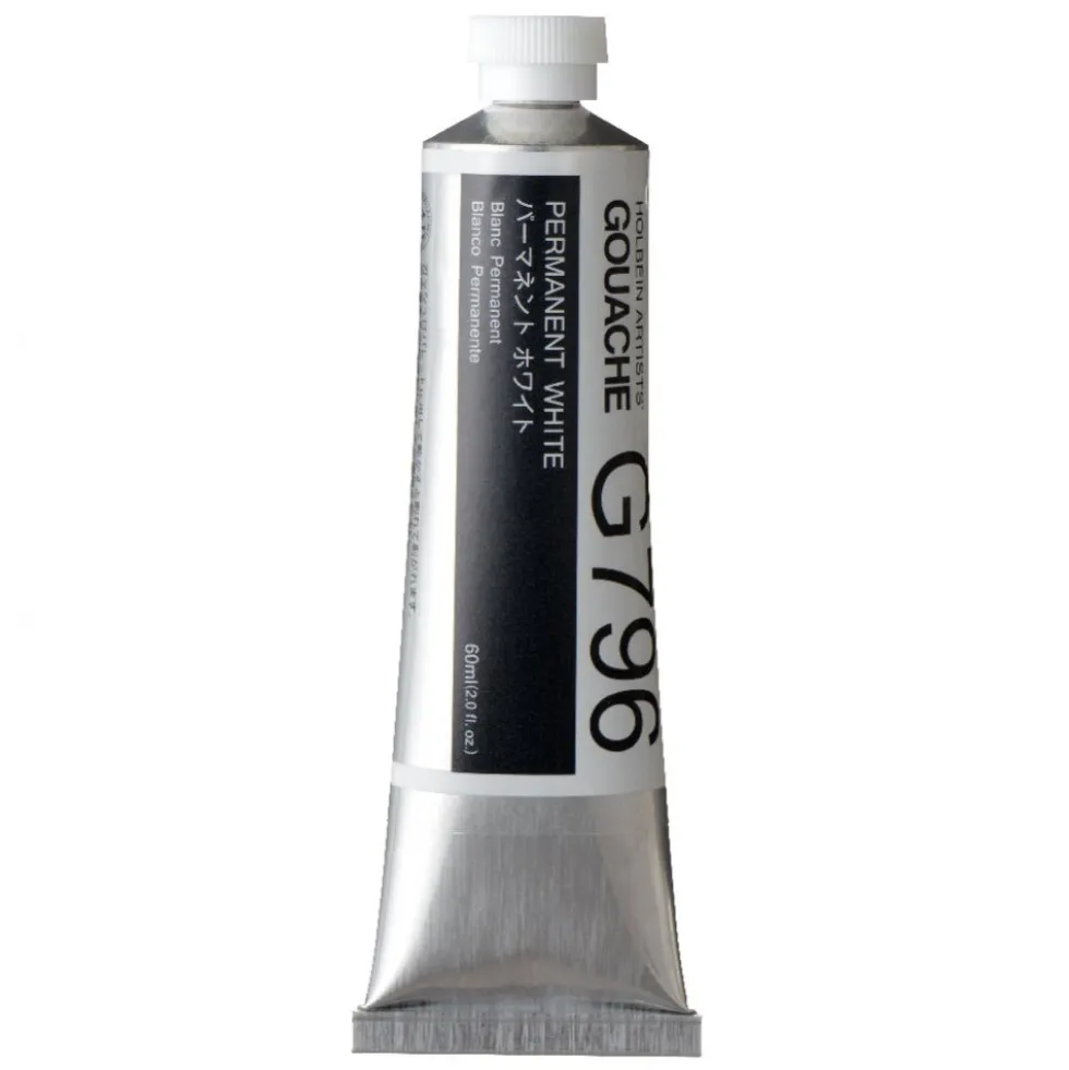 Gwasz Artists’ Gouache - Holbein - Permanent White, 60 ml