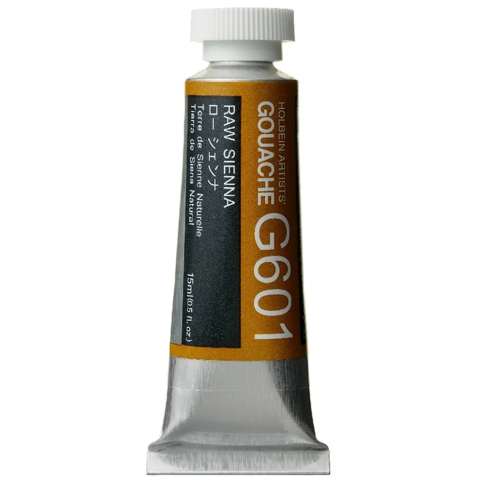 Gwasz Artists’ Gouache - Holbein - Raw Sienna, 15 ml