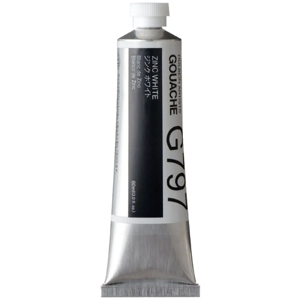 Gwasz Artists’ Gouache - Holbein - Zinc White, 60 ml