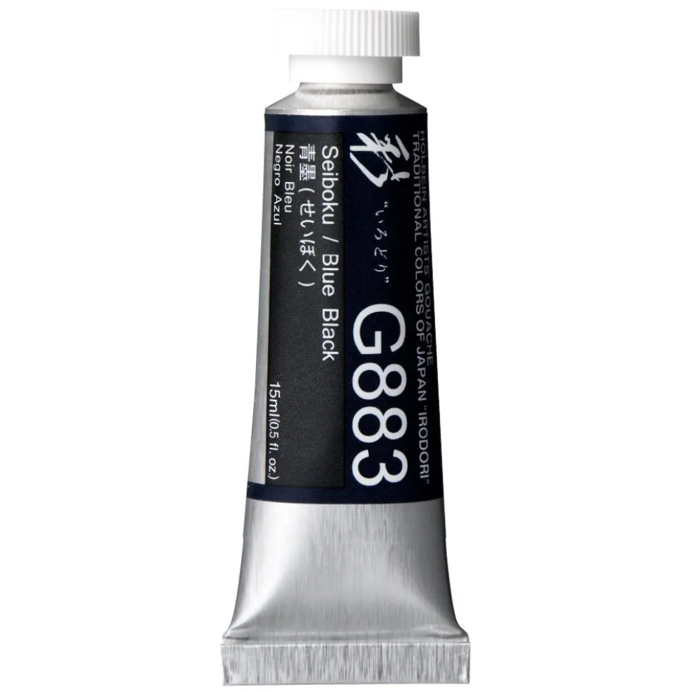 Gwasz Artists’ Gouache Irodori - Holbein - Blue Black, 15 ml