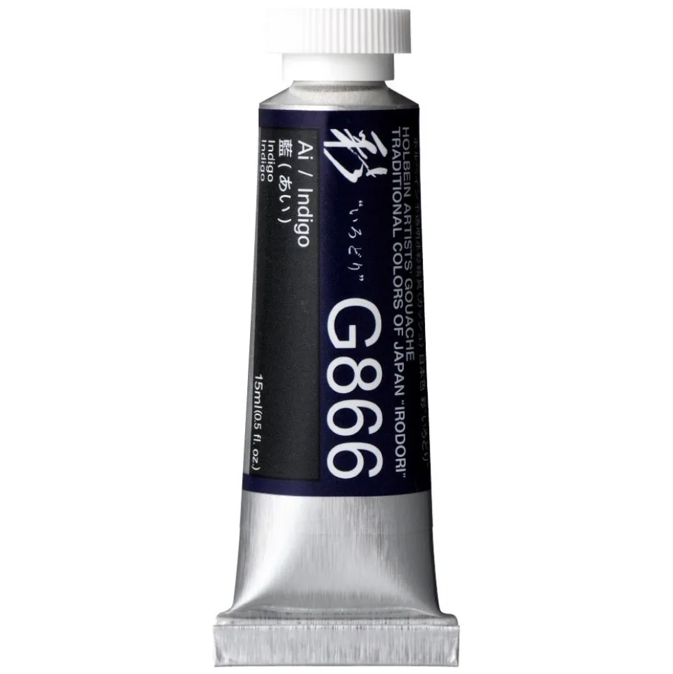 Gwasz Artists’ Gouache Irodori - Holbein - Indigo, 15 ml