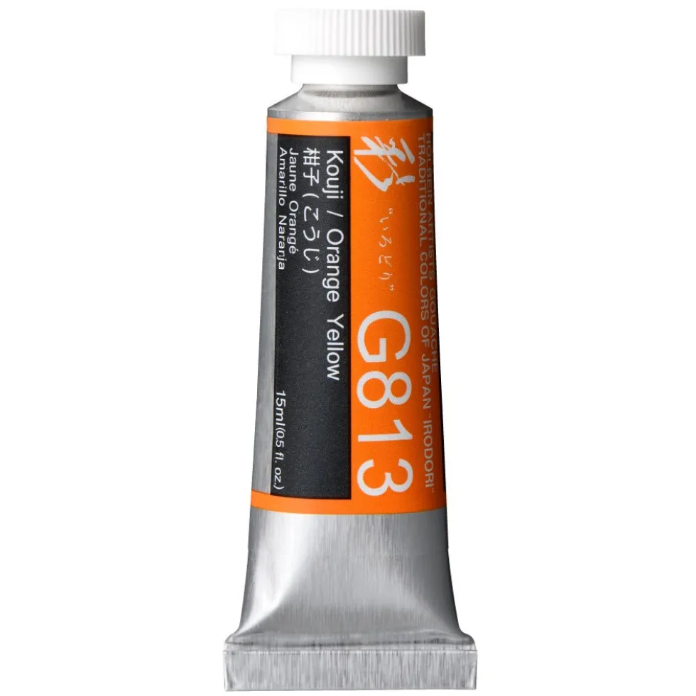 Gwasz Artists’ Gouache Irodori - Holbein - Orange Yellow, 15 ml