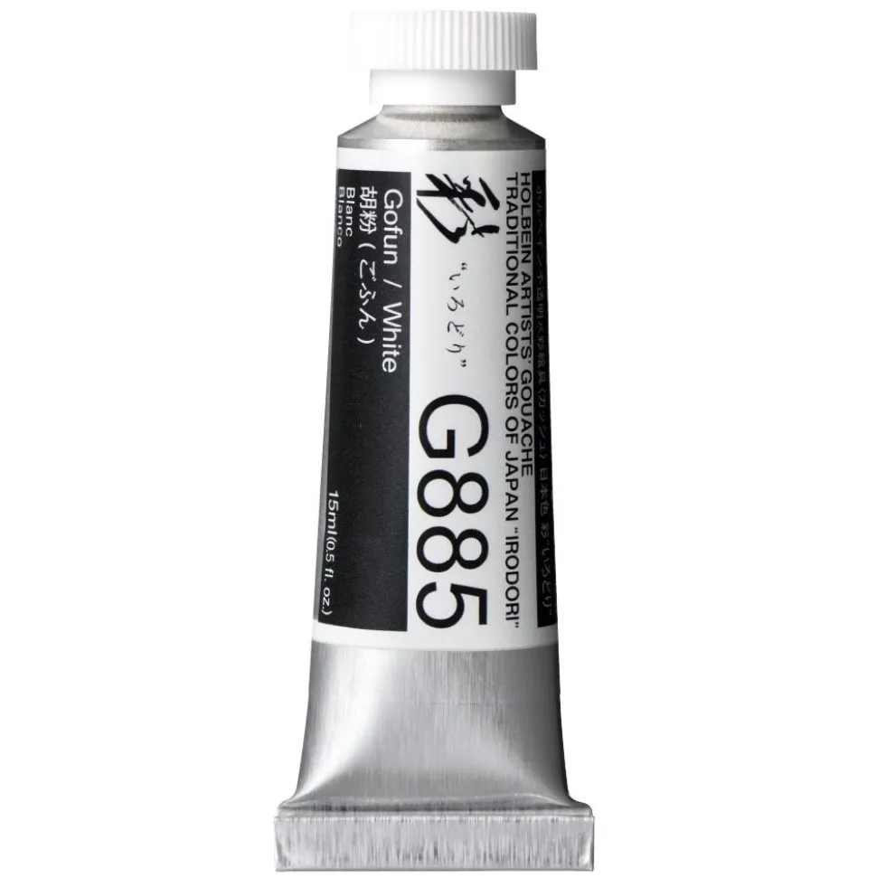 Gwasz Artists’ Gouache Irodori - Holbein - White, 15 ml