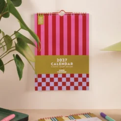Kalendarz ścienny 2027 - Good Tuesday - Checks & Stripes A4