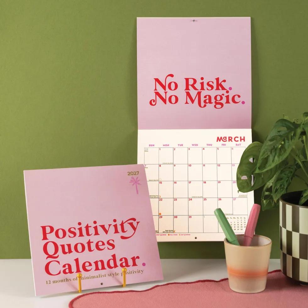 Kalendarz ścienny 2027 - Good Tuesday - Positivity 21 x 21 cm
