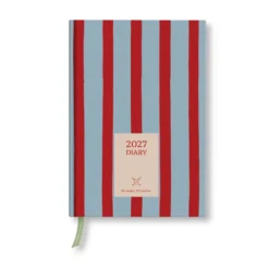 Kalendarz tygodniowy 2027 - Good Tuesday - Red & Blue Stripe