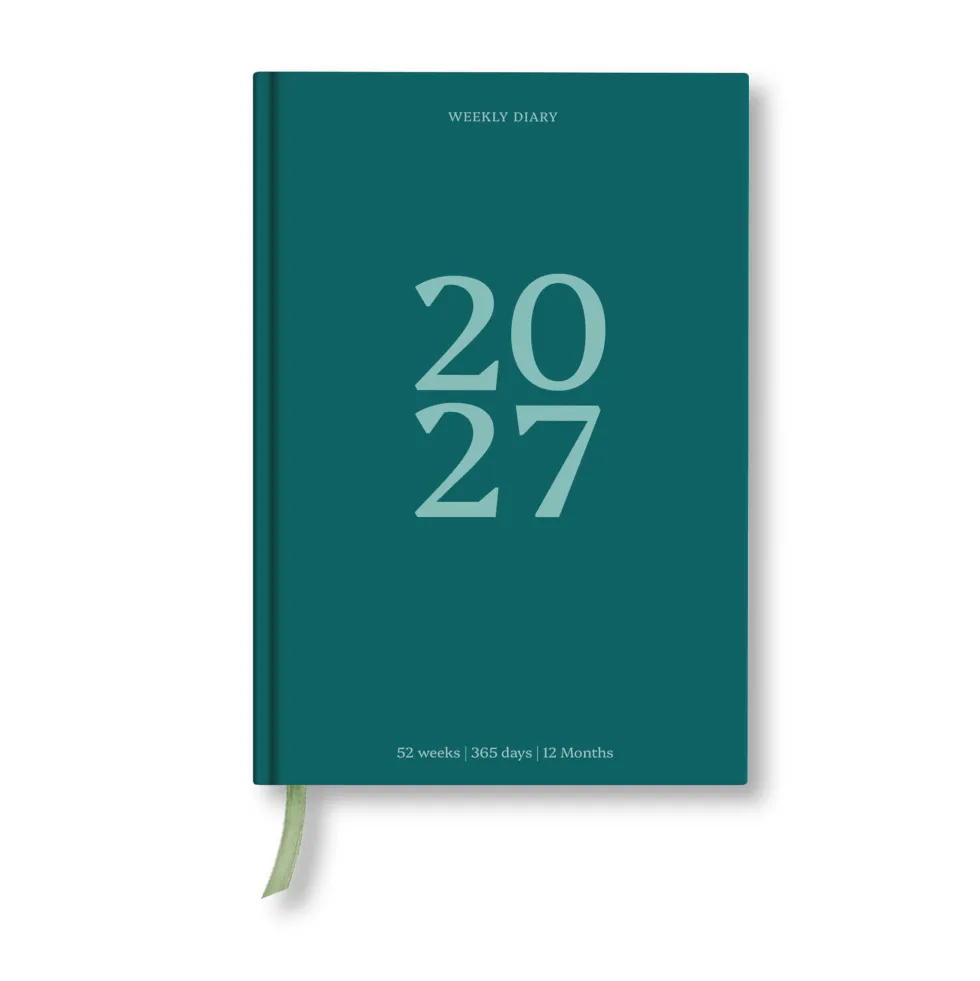Kalendarz tygodniowy 2027 - Good Tuesday - Teal