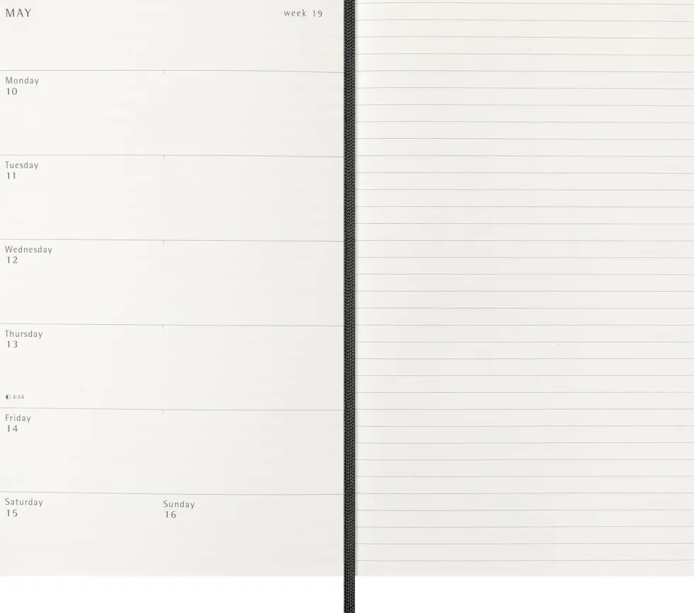 Kalendarz tygodniowy 2026/2027 L - Moleskine - Black