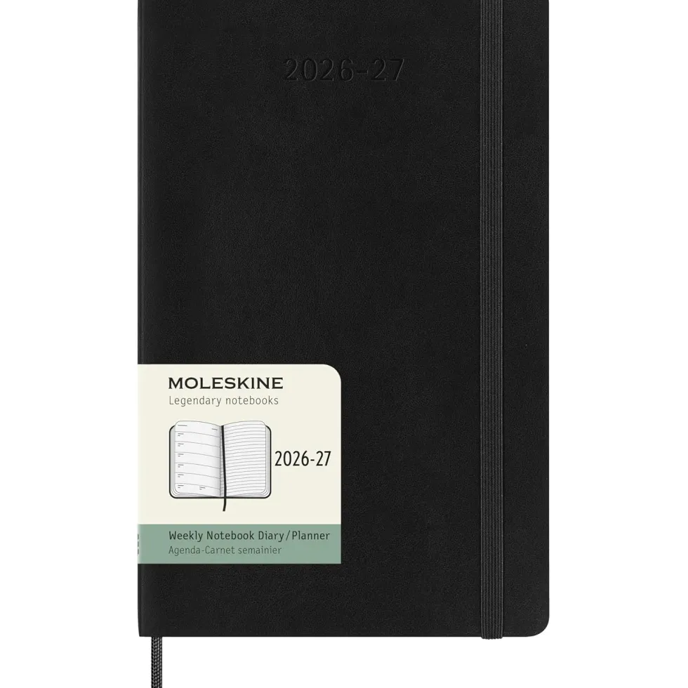 Kalendarz tygodniowy 2026/2027 L - Moleskine - Black