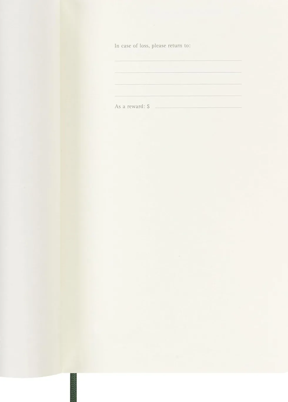 Kalendarz tygodniowy 2026/2027 L - Moleskine - Myrtle Green