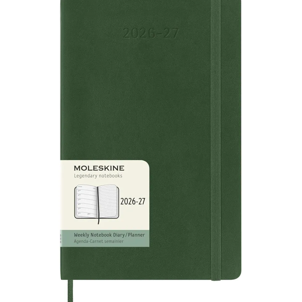 Kalendarz tygodniowy 2026/2027 L - Moleskine - Myrtle Green
