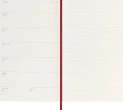 Kalendarz tygodniowy 2026/2027 L - Moleskine - Scarlet Red
