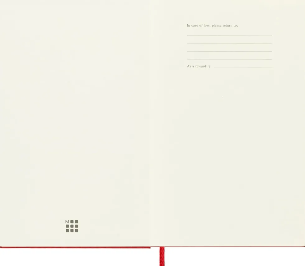 Kalendarz tygodniowy 2026/2027 L - Moleskine - Scarlet Red