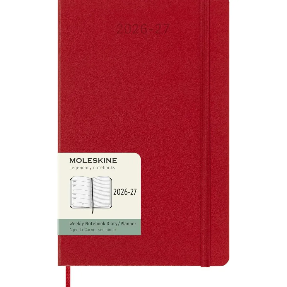 Kalendarz tygodniowy 2026/2027 L - Moleskine - Scarlet Red