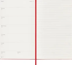 Kalendarz tygodniowy 2026/2027 L - Moleskine - Scarlet Red