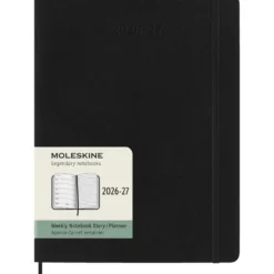 Kalendarz tygodniowy 2026/2027 XL - Moleskine - Black