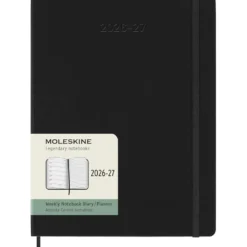 Kalendarz tygodniowy 2026/2027 XL - Moleskine - Black