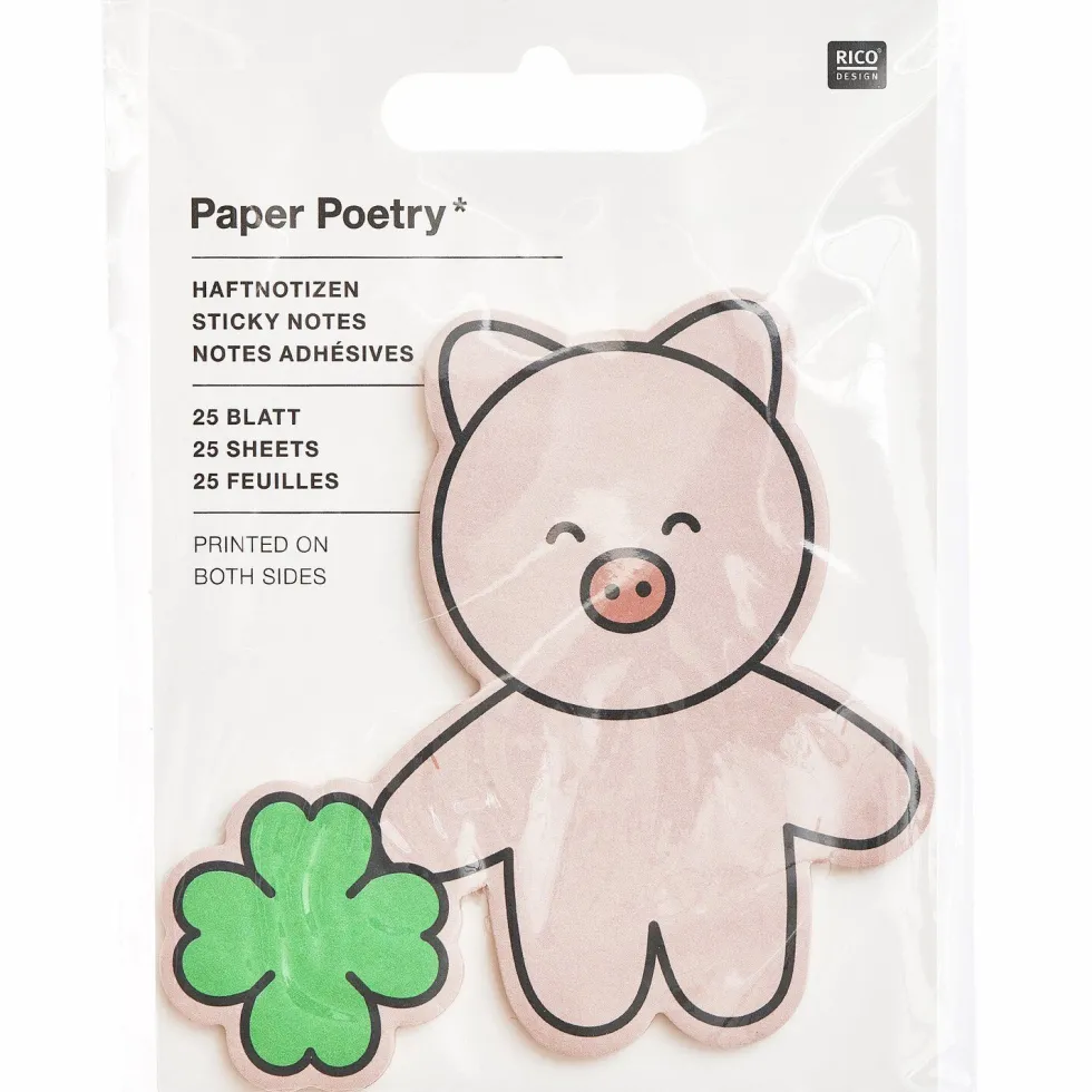 Karteczki samoprzylepne Pig 8,5 x 8,1 cm - Paper Poetry - 25 szt.
