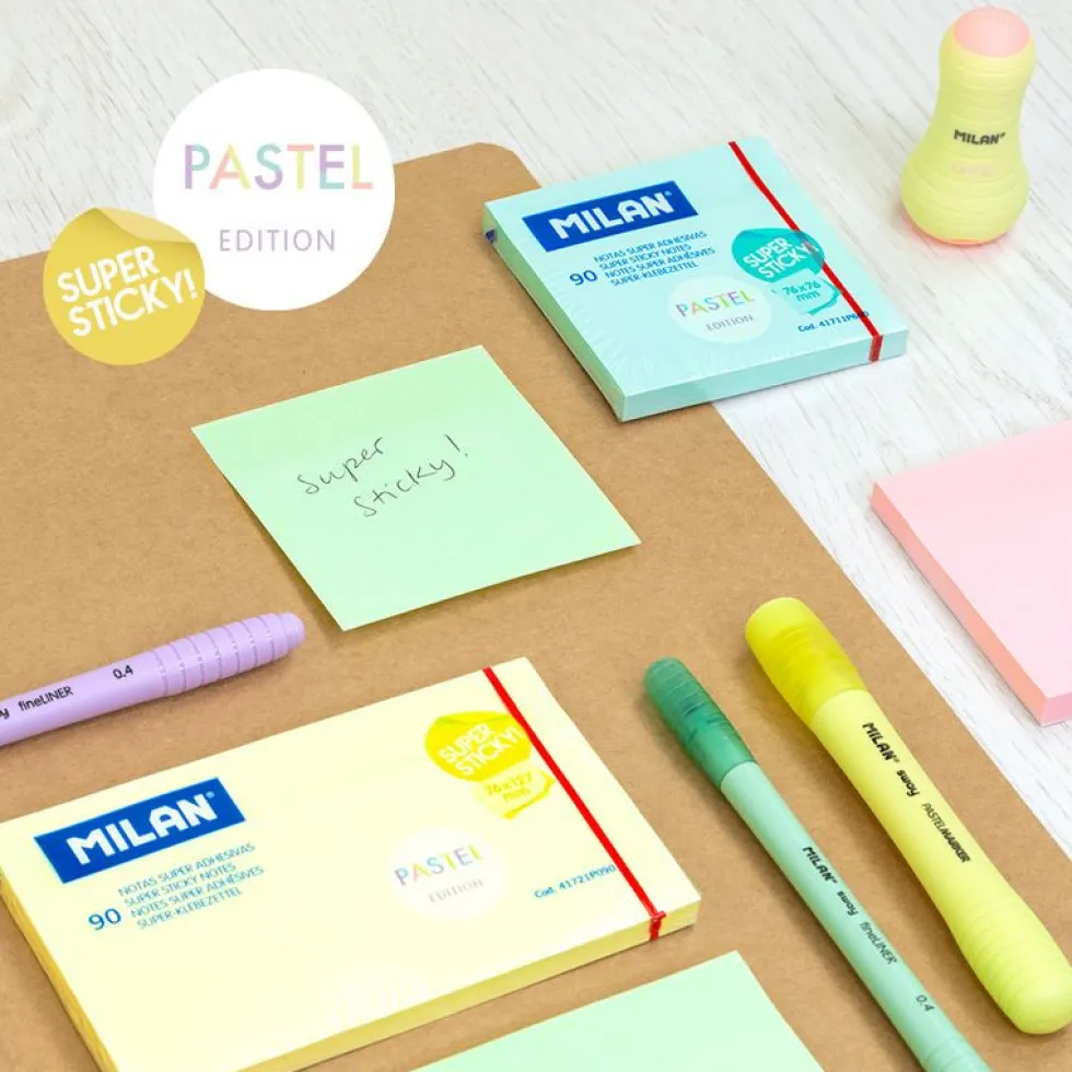 Karteczki samoprzylepne Sticky Notes - Milan - niebieskie, 90 szt.