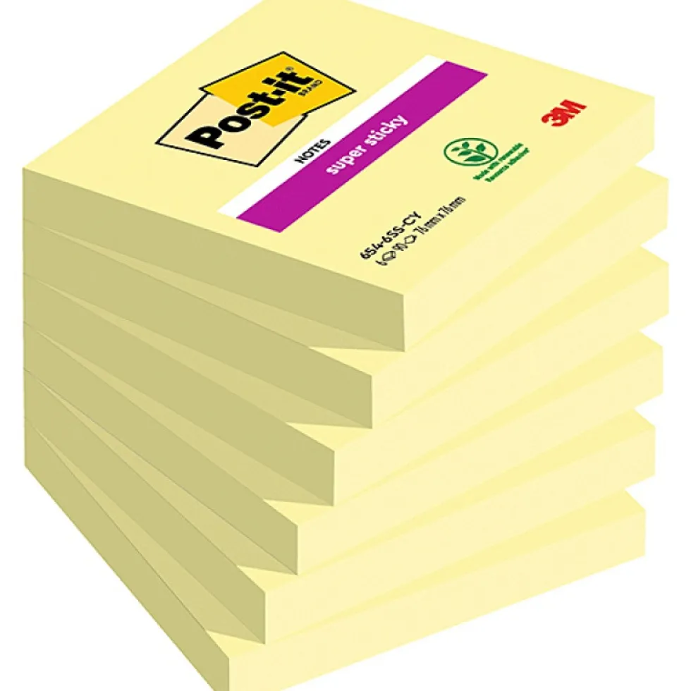 Karteczki samoprzylepne 76 x 76 mm - Post-it - żółte 90 szt.