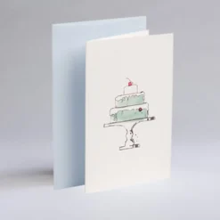 Kartka okolicznościowa A6 - Gmund - Illustration Birthday Cake