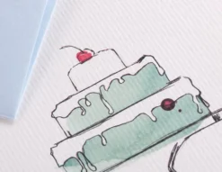 Kartka okolicznościowa A6 - Gmund - Illustration Birthday Cake
