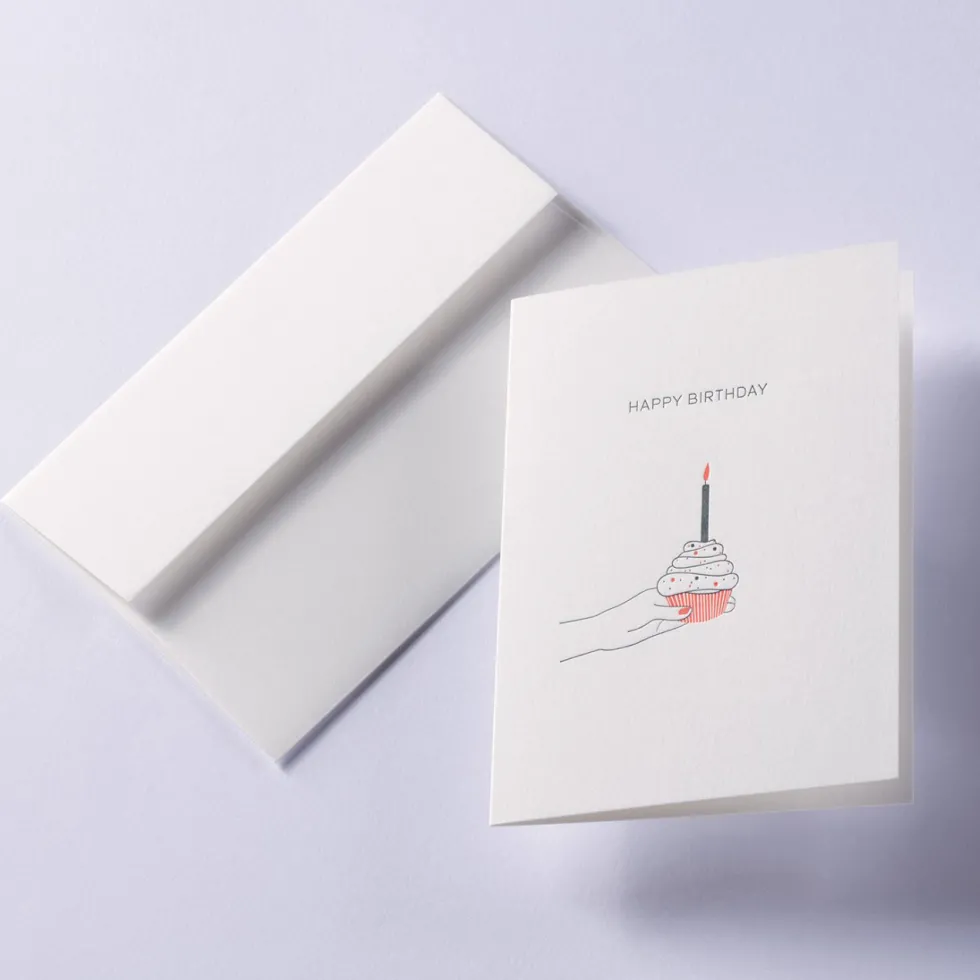 Kartka okolicznościowa A6 - Gmund - Letterpress² Happy Birthday