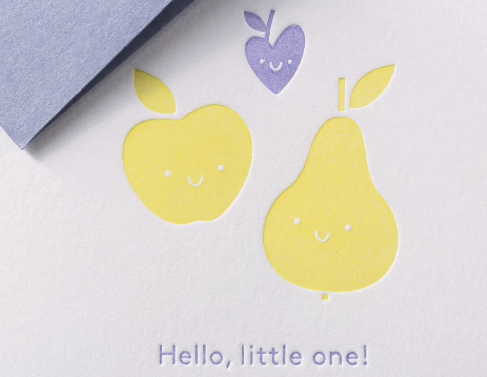 Kartka okolicznościowa A6 - Gmund - Little One Fruities Yellow